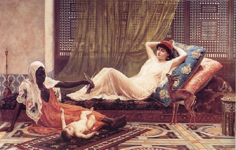 Frederick Goodall A New Attraction in t he Harem France oil painting art